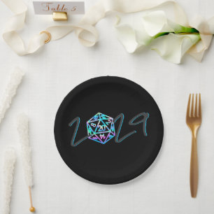 Assiettes En Carton Année RPG Holo Imaginaire Tabletop Retro Gamer D