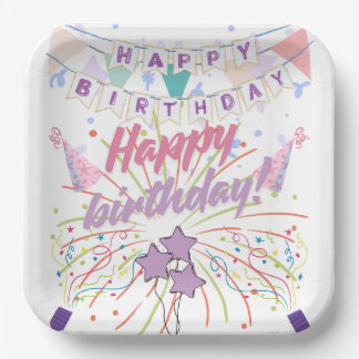 Assiettes En Carton anniversaire