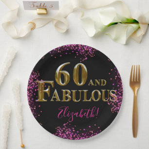 Assiettes En Carton Anniversaire 60 ans