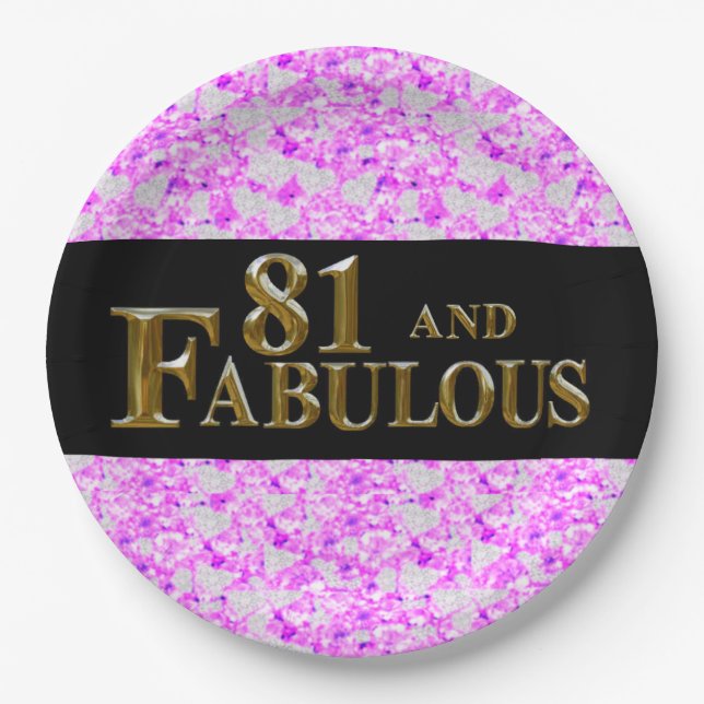 Assiettes En Carton Anniversaire 81 ans (Devant)