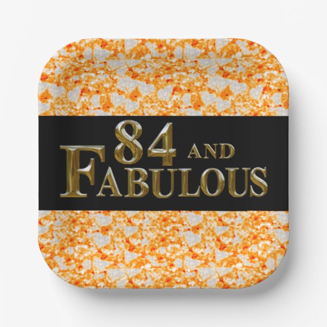 Assiettes En Carton Anniversaire 84 ans (Recto)