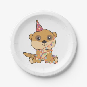 Assiettes En Carton Anniversaire Animal Cute Meerkat Anniversaire de e