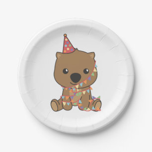 Assiettes En Carton Anniversaire Animal Cute Wombat Anniversaire de en