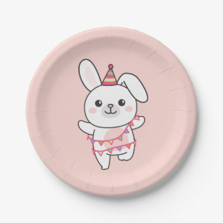 Assiettes En Carton Anniversaire Animal mignonne lapin pour enfants Fê