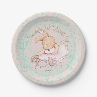 Assiettes En Carton Anniversaire de confettis d'Aqua d'animaux de