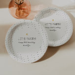 Assiettes En Carton Anniversaire de Dainty Lemon<br><div class="desc">Citron Dainty,  Plaques de papier de fête d'été.</div>