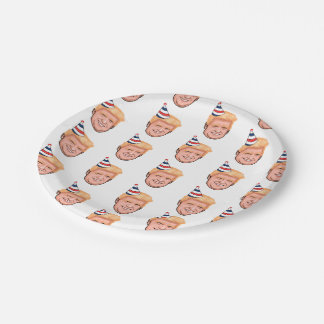 ASSIETTES EN CARTON ANNIVERSAIRE DE DONALD TRUMP