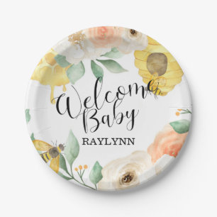 Assiettes En Carton Anniversaire de enfant, Abeille de miel, Plaque pa