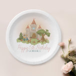 Assiettes En Carton Anniversaire de enfant de château de filles Magica<br><div class="desc">Ce modèle magique à thème de conte de fées anniversaire de enfant en papier est composé d’un prince et d’une princesse moderne, avec un château enchanté, des papillons, des fleurs, des lièvres, un cerf magique et des champignons fantaisistes. Ce design rose "il était une fois" peut être facilement personnalisé avec...</div>