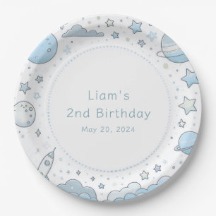 Assiettes En Carton Anniversaire de enfant de fusée spatiale de l'astr