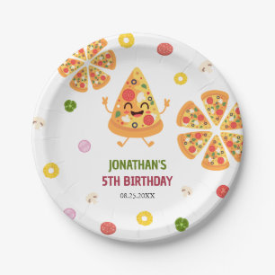 Assiettes En Carton Anniversaire de enfant de la fête de la pizza colo