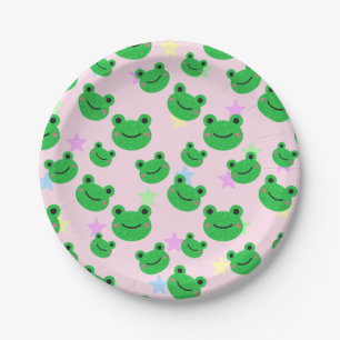 Assiettes En Carton Anniversaire de enfant Party Cute Frog