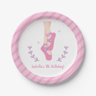 Assiettes En Carton Anniversaire de filles de danseuse de ballet et ch