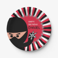 Anniversaire de guerrier de Ninja plaque à papier