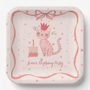 Assiettes En Carton Anniversaire de Jolie Kitty