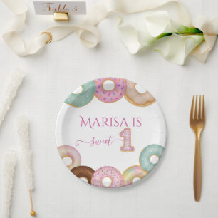 Assiettes En Carton Anniversaire de la beigne douce Fête des enfants