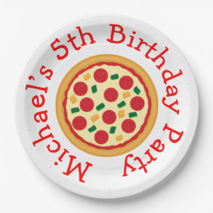 Assiettes En Carton Anniversaire de la Pizza