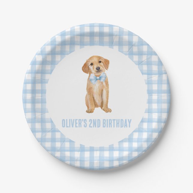 Assiettes En Carton Anniversaire de la preppie chienne (Devant)