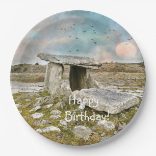 Assiettes En Carton Anniversaire de la ruine mégalithique irlandaise