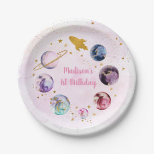 Assiettes En Carton Anniversaire de l'espace extra-atmosphérique de G