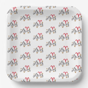 Assiettes En Carton Anniversaire de l'Horoscope d'Aries