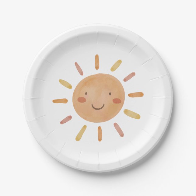 Assiettes En Carton Anniversaire de Little Sunshine (Devant)