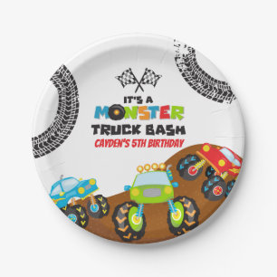 Assiettes En Carton Anniversaire de Monster Trucks