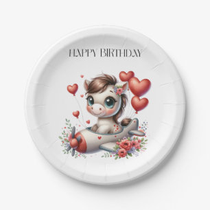 Assiettes En Carton Anniversaire de Pony Pilot
