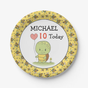 Assiettes En Carton Anniversaire de tortue