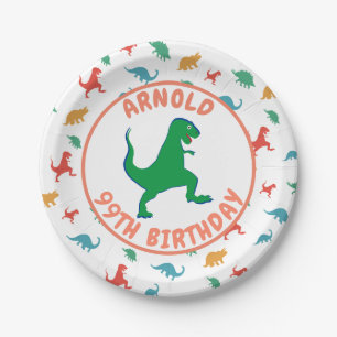 Assiettes En Carton Anniversaire Dinosaur T Rex Enfants Jurassique Pré