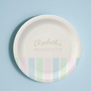 Assiettes En Carton Anniversaire du Beach Club
