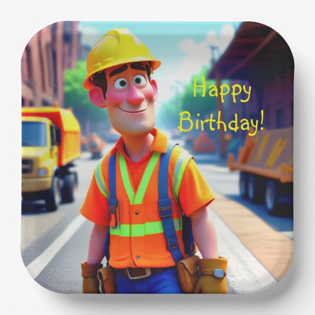 Assiettes En Carton Anniversaire du chantier (Recto)