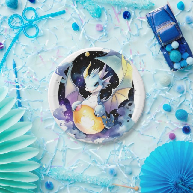 Assiettes En Carton Anniversaire du dragon (Fête)