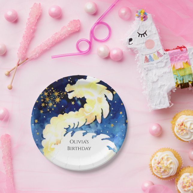 Assiettes En Carton Anniversaire du dragon mystique enchanté (Fête)