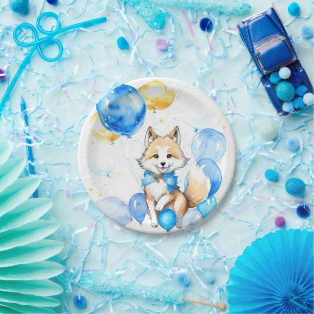 Assiettes En Carton Anniversaire du loup (Fête)