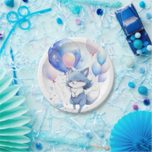 Assiettes En Carton Anniversaire du loup