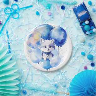 Assiettes En Carton Anniversaire du loup