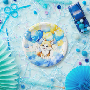 Assiettes En Carton Anniversaire du loup