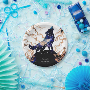 Assiettes En Carton Anniversaire du loup enchanteur