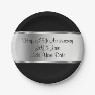 Assiettes En Carton Anniversaire du Mariage classique