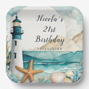 Assiettes En Carton Anniversaire du phare nautique
