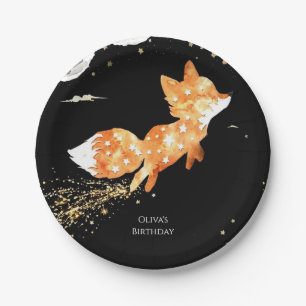 Assiettes En Carton Anniversaire du renard forestier simple