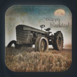 Assiettes En Carton Anniversaire du vieux tracteur<br><div class="desc">Ces plaques d'anniversaire masculines à thème de ferme sont parfaites pour ce type qui aime l'équipement agricole!</div>