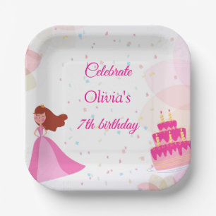 Assiettes En Carton Anniversaire d'une élégante princesse Disney