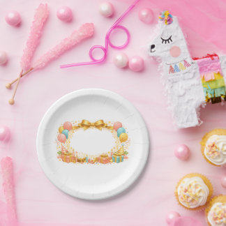 Assiettes En Carton Anniversaire Élégant