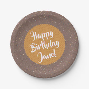 Assiettes En Carton Anniversaire Glace au Chocolat