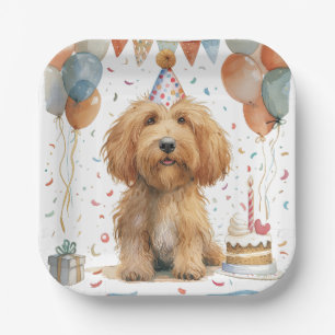 Assiettes En Carton Anniversaire Goldendoodle Chien