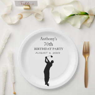 Assiettes En Carton Anniversaire Golfer Funny 70e heureux papa Par