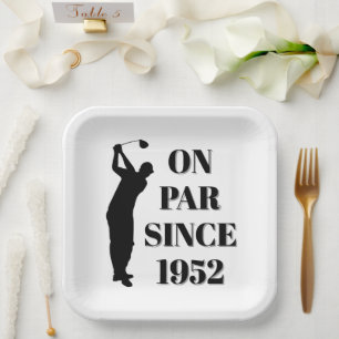 Assiettes En Carton Anniversaire Golfer Funny 70e heureux papa Par