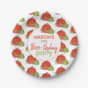 Assiettes En Carton Anniversaire Halloween Boo-thday